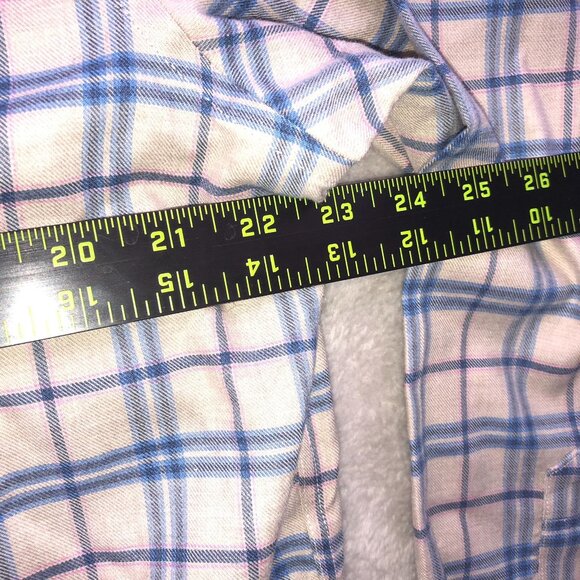 Untuckit Men Shirt Size XL Wrinkle-Free Long Sleeve Flannel Plaid Button Up Blue - Picture 5 of 13